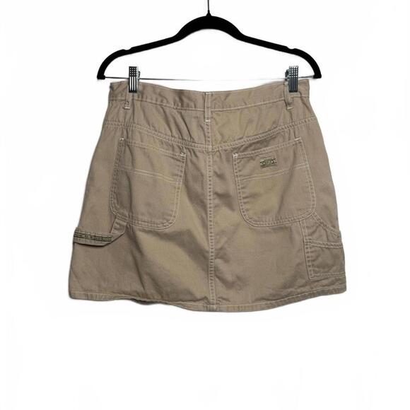 Vintage 90s 2000s Carpenter Khaki  Mini Skirt - Picture 1 of 5
